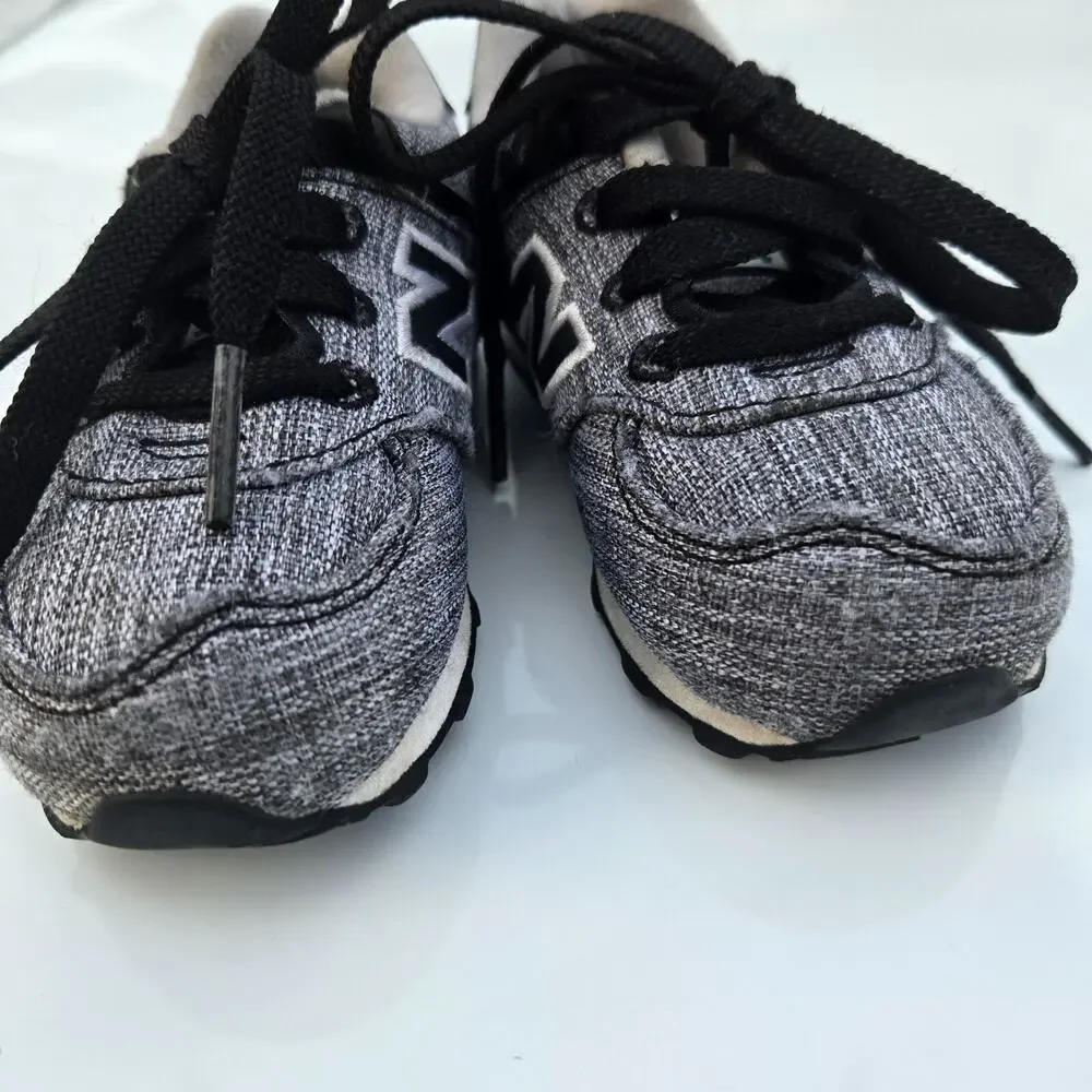 New Balance 574 Black Gray Size 6c Boys Tennis‎ Running Shoes